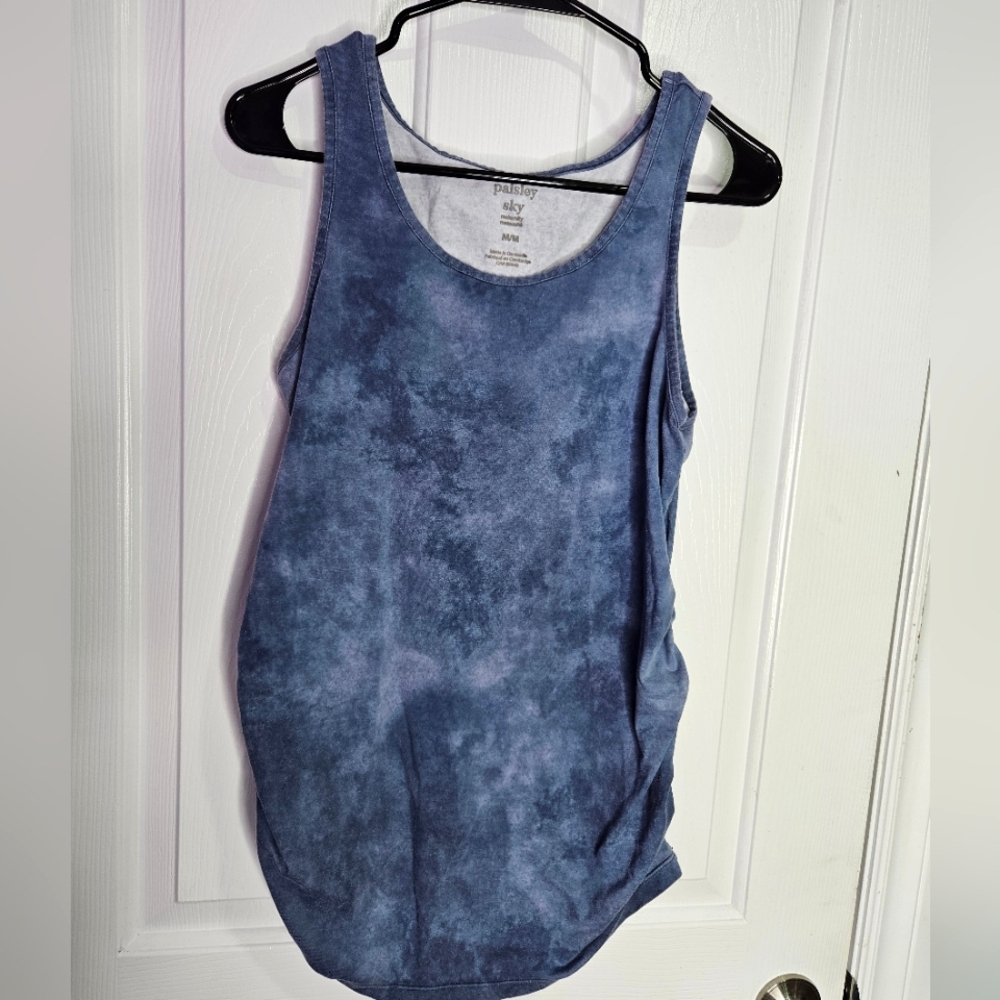 Paisley Sky Maternity Top, Cloud Tie Dye, Medium